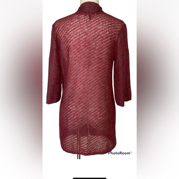 Eileen Fisher open front, lightweight, mohair/wool blend cardigan. - Picture 4 of 10